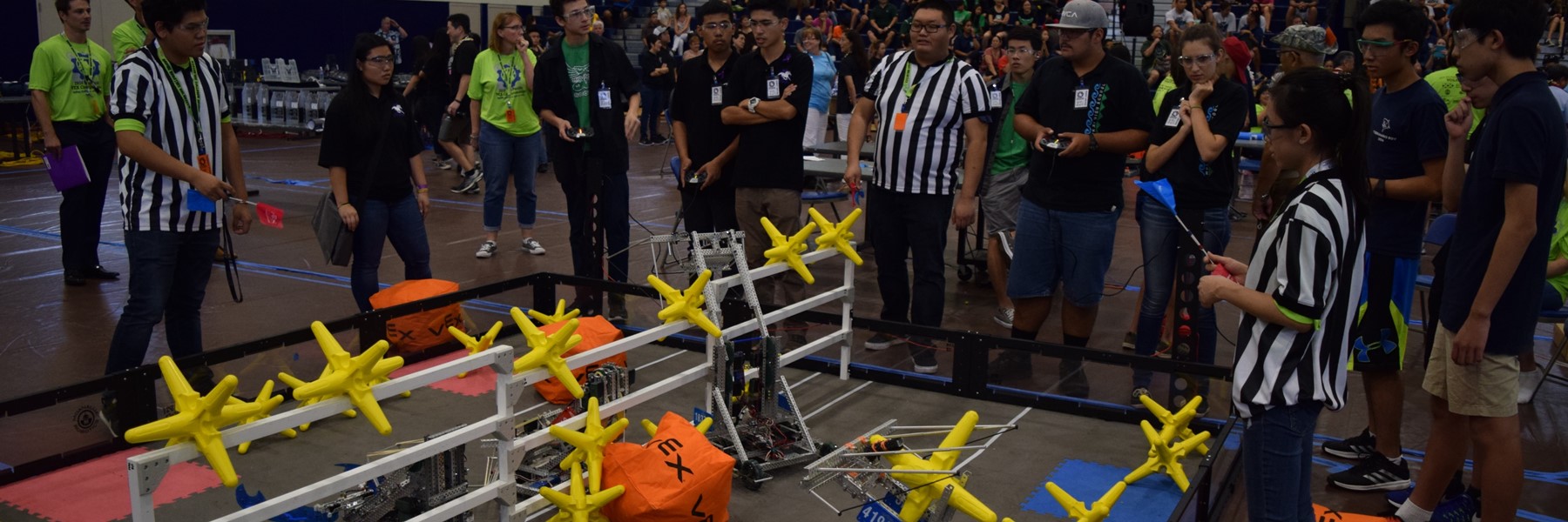 Students Competing At A VEX Tournament.