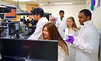 Students working in lab