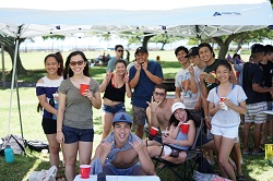Group photo of ASCE students at the park