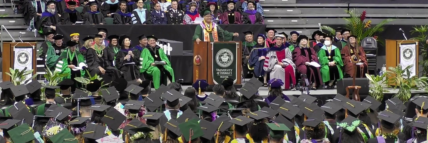 Gordon Asato Addressing His Fellow Graduates